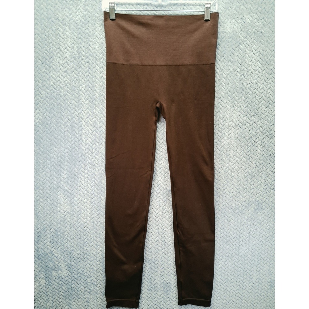 Spanx Look At Me Now Seamless Leggings Brown High Waist Ankle Zip FL3315 XL